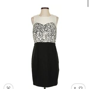 LOFT Black and White Dress